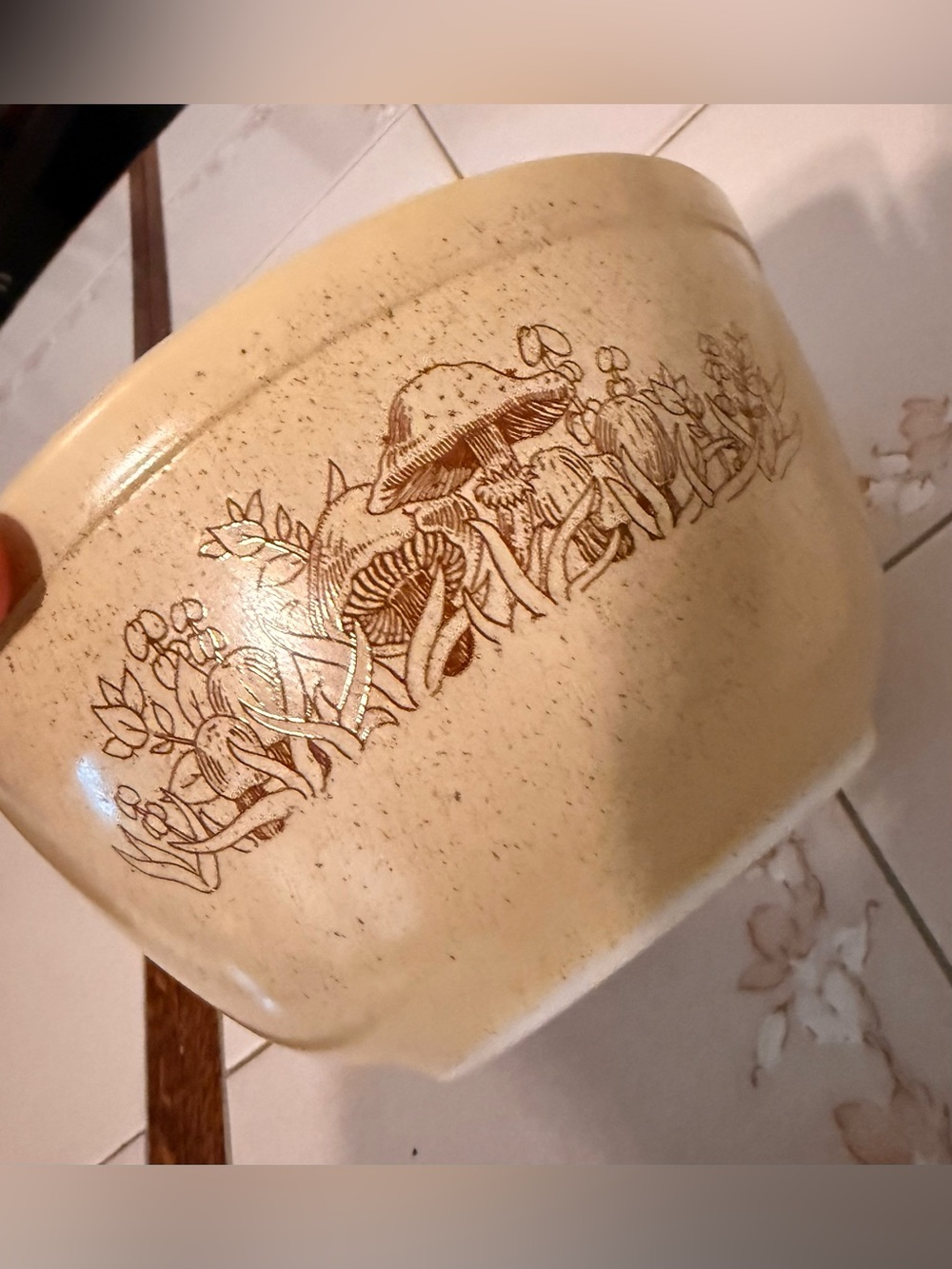 RARE Vintage PYREX Fairy Mushroom Pattern Mixing Bowls Set Cookware Bowls (2)